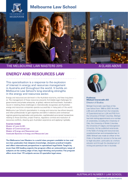 2015 Energy and Resources Law flyer