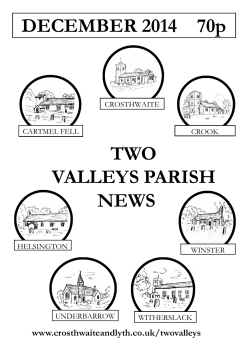 Two Valleys Parish News - The Parish of Crosthwaite and Lyth