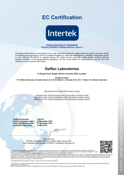 Intertek EC Annex V Certificate