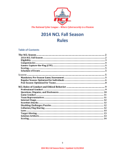 2014 NCL Fall Season Rules - The National Cyber League