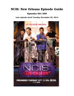 NCIS: New Orleans Episode Guide - INAF/IASF-Bo