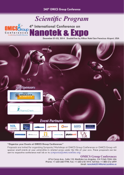 240th OMICS Group Conference - Nanotek & Expo-2014