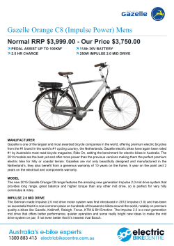 print specifications - Electric Bike Centre