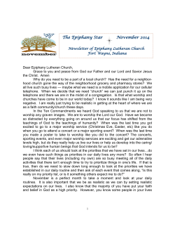 November 2014 Newsletter - Epiphany Lutheran Church