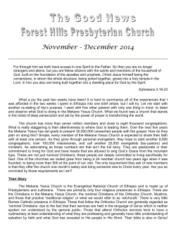 Newsletter - Forest Hills Presbyterian Church