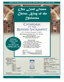 Cathedral Bulletin For: November 23, 2014