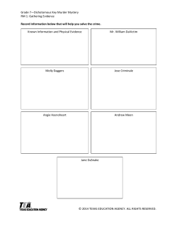 Grade 7&mdash;Dichotomous Key Murder Mystery RM 1
