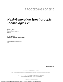 Next-Generation Spectroscopic Technologies VI