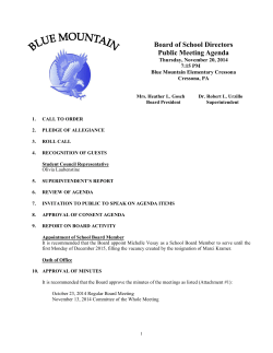Agenda 11-20-14 - Blue Mountain School District