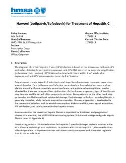 Harvoni (Ledipasvir/Sofosbuvir) for Treatment of