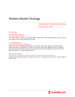 Weekly Market Strategy