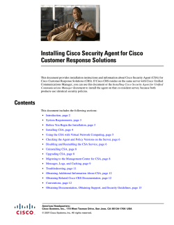 Installing Cisco Security Agent for Cisco CRS 6.0(1)