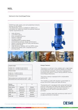 Vertical In-line Centrifugal Pump For more information on Industry