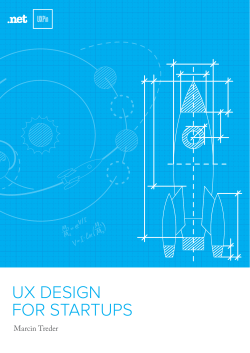 UX DESIGN UX DESIGN FOR STARTUPS