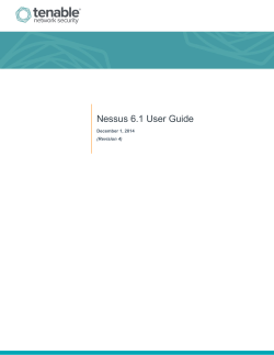 Nessus 6.1 User Guide - Bad Request