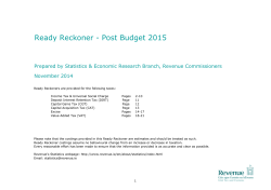 Ready Reckoner – Post Budget 2015