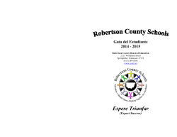 Guía del estudiante - Robertson County Schools