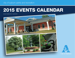 2015 EVENTS CALENDAR - City of Auburn, Alabama