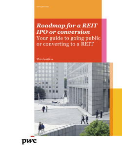 Roadmap for a REIT IPO or conversion