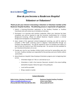 How do you become a Raulerson Hospital Volunteer or Volunteen?