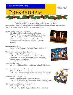PRESBYGRAM - First Presbyterian Church, High Point, North Carolina