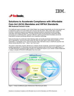 Solutions to Accelerate Compliance with Affordable Care Act AC