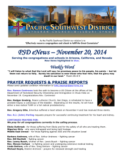 PSD eNews – November 20, 2014