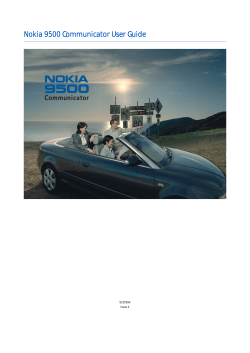 Nokia 9500 Communicator User Guide