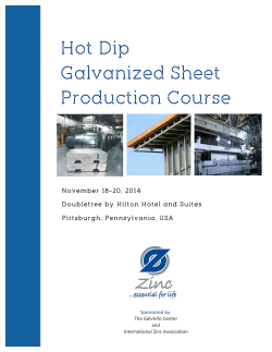 Hot Dip Galvanized Sheet Production Course