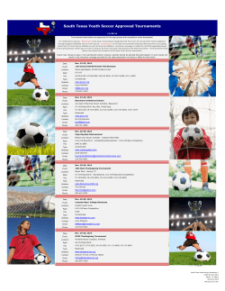 Invitational Tournaments - South Texas Youth Soccer Association