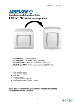 Airflow iCON Domestic Fan – 230V