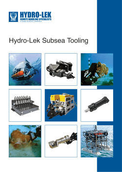 Hydro-Lek Subsea Tooling brochure
