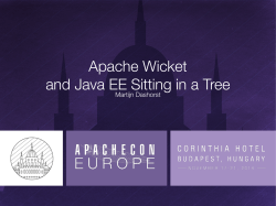 Wicket and Java EE sitting in a tree