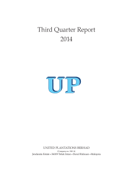 Third Quarter Report 2014