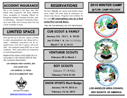 2015 winter camp - Los Angeles Area Council