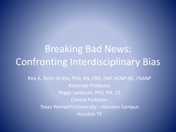 Breaking Bad News: Confronting Interdisciplinary Bias