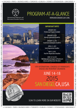 SAN DIEGO,CA, USA - 19th International Congress of Parkinson's