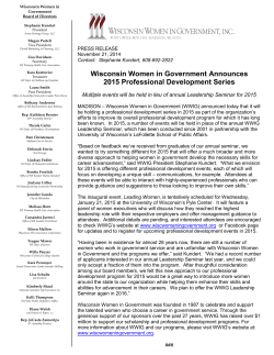 Wisconsin Women in Government Announces
