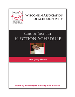 WASB School District Election Schedule