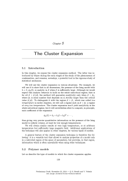 The Cluster Expansion