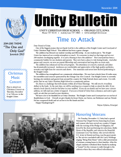 Bulletin - Unity Christian High School