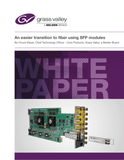 An easier transition to fiber using SFP modules