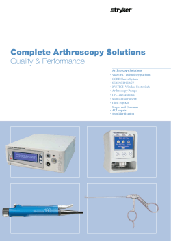 Complete Arthroscopy Solutions Quality & Performance