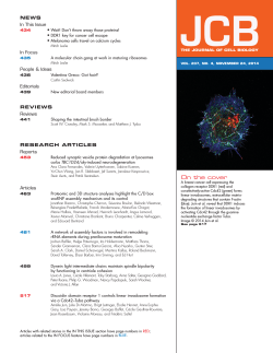 TOC  - The Journal of Cell Biology