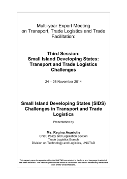 Challenges in Transport and Trade Logistics , Ms. Regina