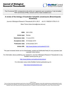Provisional PDF - Journal of Biological Research