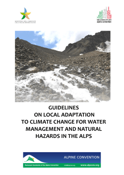 guidelines on local adaptation to climate change for water
