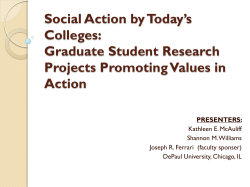 Social Action by Today's Colleges_Graduate Student Research
