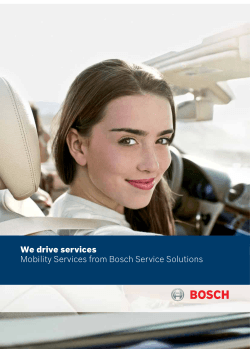 Brochure eCall service - Bosch Mobility Solutions