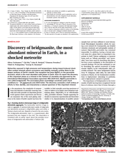Discovery of bridgmanite, the most abundant mineral